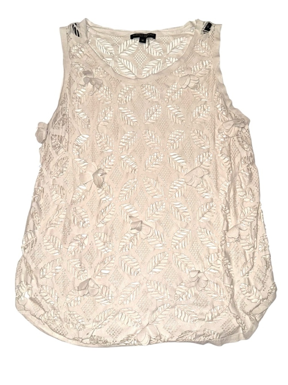 Alberto Makali Sleeveless Laser Cut / Burnout Top Med